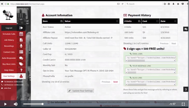 Watch: Comment gagner des crédits gratuits pour les Robocalls et les Textes (video tutorial)